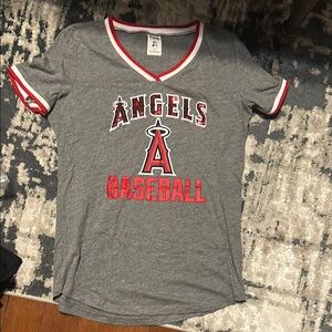 PINK Angels Baseball Women’s Gray T-Shirt